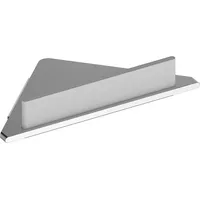Keuco Eck-Duschablage aus Aluminium, Silber eloxiert, inkl. Glas-Abzieher, weiß,