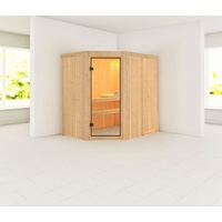 Karibu Sauna Saja-230 Volt-Ohne Ofen-Ohne Dachkranz