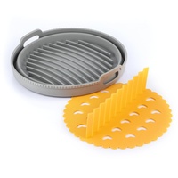 InnovaGoods Faltbarer Silikonkorb für Heißluftfritteusen Fliynner InnovaGoods - Grey
