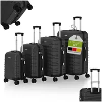 Juskys Rom Koffer-Set 4-tlg. schwarz