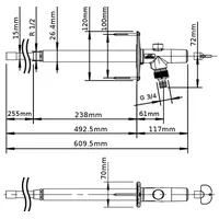 Kemper Frosti Außenarmatur frostsicher dn 15