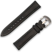 JT Berlin Watchband Charlie (20 mm, Echtleder), Uhrenarmband, Schwarz