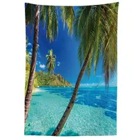 ABAKUHAUS Tropisch Tischdecke, Palmen, Meer, Strand, Inn und Outdoor
