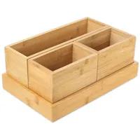 Schramm Schramm® 4-TLG. Set Aufbewahrungsboxen aus Bambus Verschiedene Größen