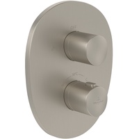 Villeroy & Boch Antao Unterputz-Thermostat mit Zweiwege-Mengenregulierung, brushed nickel