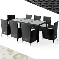 CASARIA CASARIA® Gartenmöbel Set 17-TLG. mit Tisch 190x90cm 8er