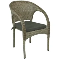 Garden Pleasure 2x Polyrattan Stuhl Stapelstuhl Gartenstuhl Rattan Optik