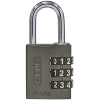 ABUS Zahlen-Vorhangschloss 144/30 Lock-Tag Aluminium, titanium