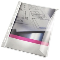 BENE 10 bene Prospekthüllen DIN A4 transparent genarbt 0,12
