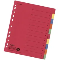 Falken Zahlenregister - 1-10, Karton farbig, A4, 5 Farben,