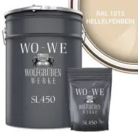 WO-WE 2K Poolfarbe Poolbeschichtung Schwimmbadfarbe - Hellelfenbein wie RAL