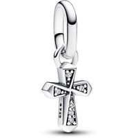 Pandora ME Funkelndes Kreuz Mini-Charm-Anhänger aus Sterling Silber mit