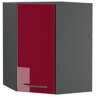 Vicco Eckhängeschrank Fame-Line Küchen-Eckschrank, Bordeaux Hochglanz/Anthrazit, 57 cm