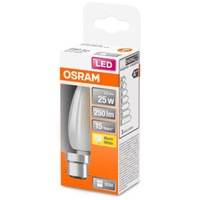 Osram LED-Kerzenlampe B22d 2.5W, (2700K), matt,