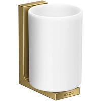 Axor hansgrohe Zahnputzbecher Axor Uni. Rectangular Glas, Wandmontage, polished