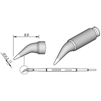 Jbc Lötspitze Serie C210, Rundform, C210013/Ø 0,5 mm, gerade