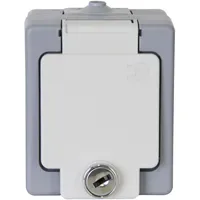 Kopp Schuko-Steckdose Aufputz grau 1 St.