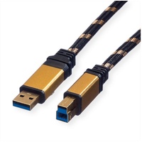 Roline GOLD USB 3.2 Gen 1 Kabel, Typ A-B,