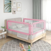 VidaXL Kleinkind-Bettschutzgitter Rosa 90x25 cm Stoff