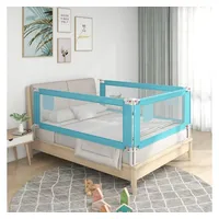 VidaXL Kleinkind-Bettschutzgitter Blau 140x25 cm Stoff