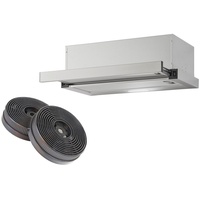 Yuna Flachschirmhaube ALVA FS60B inklusive Kohlefilter, 60 cm