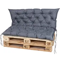 TexDeko Palettenkissen 120 x 60 x 50 cm grau