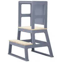 BABY VIVO Lernturm aus Holz - Mit Tafel in