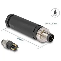 DeLock 60529 Steckverbinder Steckverbinder-Bauform Gesamtpolzahl: 3 Pin Stecker zur