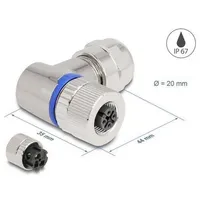 DeLock 60542 Steckverbinder A-kodiert 3 Pin Buchse 90° gewinkelt