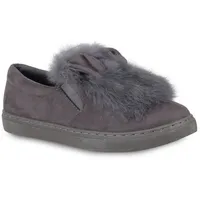 Stiefelparadies Damen Slip Ons in Grau Gr.38