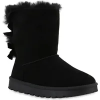 VAN HILL Damen Warm Gefütterte Winter Boots Stiefeletten Kunstfell