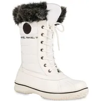 VAN HILL Warm Gefütterte Damen Stiefeletten Winterboots Stiefel Schuhe