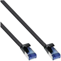 InLine Patchkabel flach, U/FTP, Cat,6A, TPE halogenfrei, schwarz, 1m