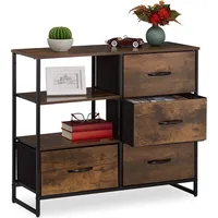 Relaxdays Kommode Industrial, HBT: 71,5 x 84 x 32,5
