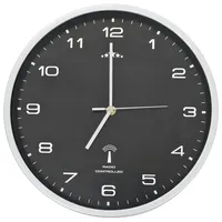 VidaXL Funkwanduhr mit Quarzwerk 31 cm Schwarz