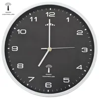 VidaXL Funkwanduhr 31 cm 31 schwarz