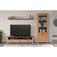 Trendteam TV-Wand »Ambres«, (3 St.), Kleines, modernes TV-SET, Echtholzoptik,