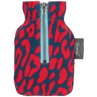 Fashy Taschenwärmer 0,6 L mit Leo-Bezug, Mini-Wärmflasche
