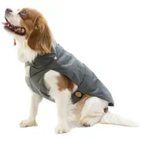 Fashion Dog Hundemantel mit Kunstpelz-Futter - Grau 85 cm