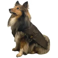 Fashion Dog Hunde-Regenmantel mit Fleecefutter - Braun 39 cm