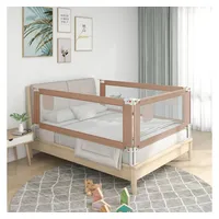VidaXL Kleinkind-Bettschutzgitter Taupe 140x25 cm Stoff