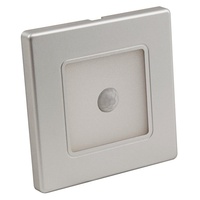 McShine LED Wand Einbauleuchte silber eckig mit Bewegungsmelder, LWE-86WB