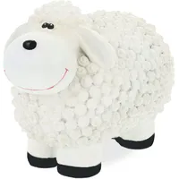 Relaxdays Gartenfigur Schaf, wetterfeste Dekofigur, Polyresin, HBT: 16 x