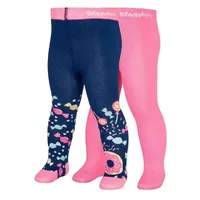Playshoes Strumpfhose 2er Set in Marine/Rosa | Gr.: 50/56