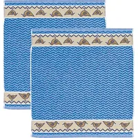 Kracht Frottier-Geschirrtuch 2er-Pack Baumwolle blau Größe 50x50 cm