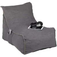 Relaxdays Sitzsack mit Lehne Grau