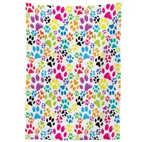 ABAKUHAUS Bunt Tischdecke, Cartoon-Hund Paw Traces, Wasserfest Waschbar mit