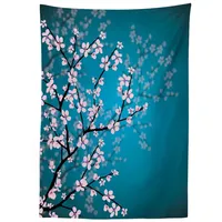 ABAKUHAUS japanisch Tischdecke, Sakura Bloom Muster, Pflegeleicht mit Modernster