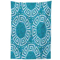 ABAKUHAUS Wasser Tischdecke, Greek Meander-Mosaik-Fliesen, Pflegeleicht mit Modernster Druck