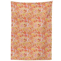 ABAKUHAUS Orange Tischdecke, Paisley, Inn und Outdoor Bereich geeignet